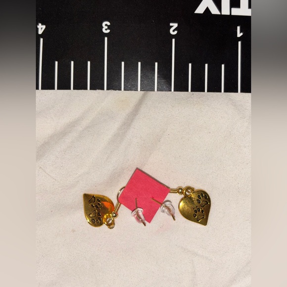 Neiman Marcus Gold Heart Earrings - Picture 2 of 2